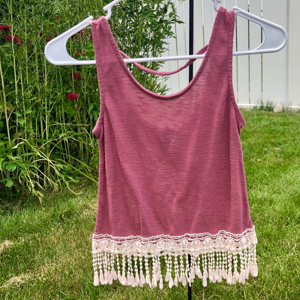 Blush-Low Back- Crop Top-Tank